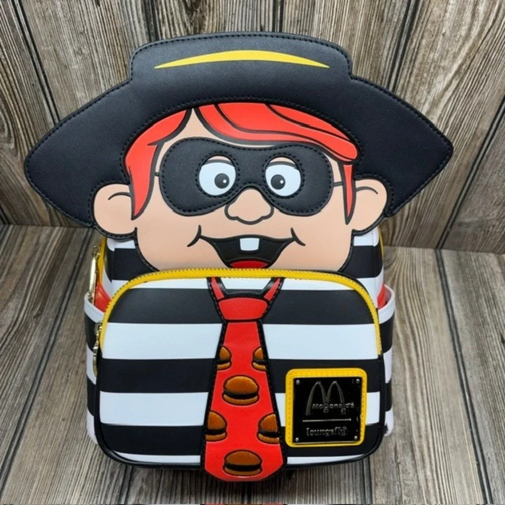 New Loungefly Hamburglar McDonald's Cosplay Mini Backpack